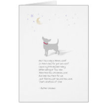 Dog Sympathy - Little Dog  - Pet Loss Poem Greeting Card