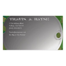 Dog Tag camo style Business Card