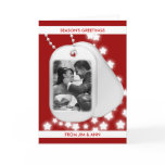 Dog Tag with Photo Season's Greeting Card