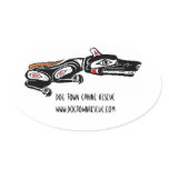 Dog Town Tribal Oval Stickers