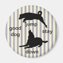 Dog Tricks Refrigerator Magnets