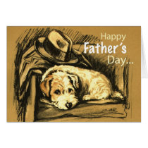 Dog Waiting for Dad cards