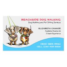 Dog Walker Pet Business Cool Carribean Business Cards