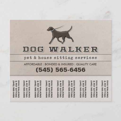 dog sitting flyer template