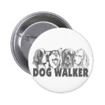 Dog Walker Pinback Buttons