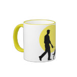 DOG WALKING SUN mugs