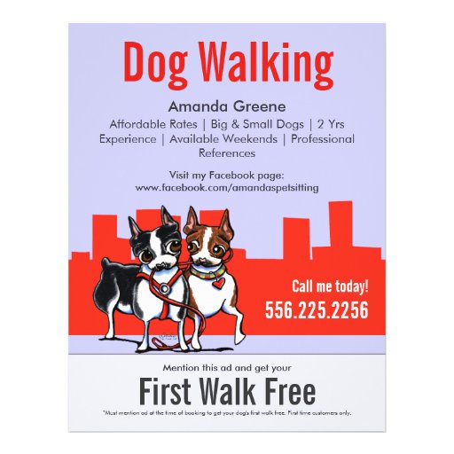 Dog Walking Flyer Template Free