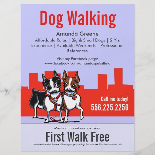 Dog Walking Flyer Template Free