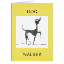 Dog with Yellow Collar Card