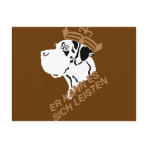Dogge Er kann es sich leisten Postkarte