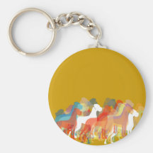 Doggengruppe mit weiß - Dogge Key Chain