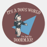 Doggie Doorman Sticker