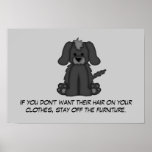 Doggie Hair Rule #3 Poster posters