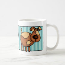 doggy in square mug