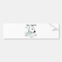 Dogo Argentino History Design Bumper Stickers
