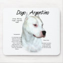 Dogo Argentino History Design mousepads