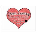 Dogo Argentino Paw Prints Dog Humour Postcard