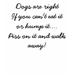 DOGS ARE RIGHT HUMOR QUOTE T SHIRT