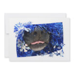 Dog's Christmas Opinion Tongue Out (barely) invitations