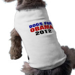 DOGS FOR OBAMA 2012 Pet Shirt pet clothing