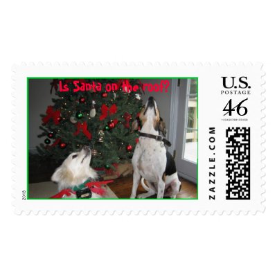 DOGS-Is Santa on the roof? Stamp by whitedog1969