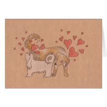 Dogs' Love Greeting Card