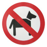 DOGS NO ROAD SIGN stickers