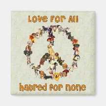 Dogs Of Peace Fridge Magnets