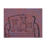 DOGS ON A SETTEE POSTCARDS