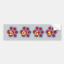 Dogs (Paw Print) Bumper Sticker
