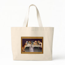 Dogs Playing Beer Pong Canvas Bag