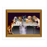 Dogs Playing Beer Pong Postcard