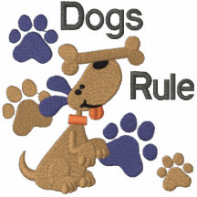Dogs Rule! Embroidered Sweatshirt