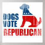 DOGS VOTE REPUBLICAN Faded.png Print