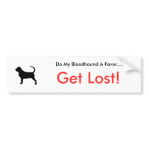 Dogsilhouette-bloodhound-t, Do My Bloodhound A ... Bumper Stickers