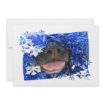 DogTongueOutBlueTinseltreeframe invitations