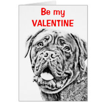 DOGUE DE BORDEAUX - Custom Valentines Day Card