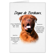 Dogue de Bordeaux History Design Greeting Cards