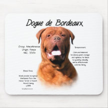 Dogue de Bordeaux History Design Mouse Mat