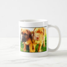 Dogue de Bordeaux puppies mug