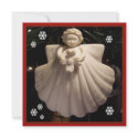 Dogwood Angel Blessings Square Christmas Card invitation