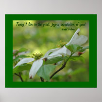 Dogwood Flower Positive Affirmation Poster Print