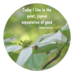 Dogwood Flower Positive Affirmation Sticker Label