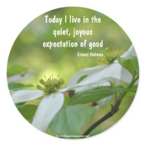Dogwood Flower Positive Affirmation Sticker Label