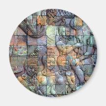 Doi Inthanon Chedi Carved Tiles Refrigerator Magnets