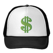 Dolar, sign, 3D hats