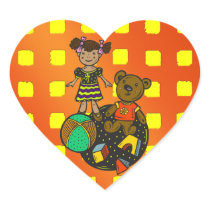 Doll Bear and Ball Toys Sticker