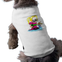 doll beautician dog tee shirt