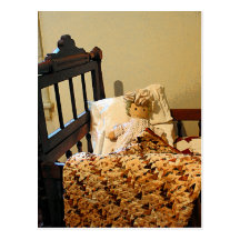 Doll in Crib Post Card