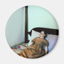 Doll on Four Poster Bed Magnets